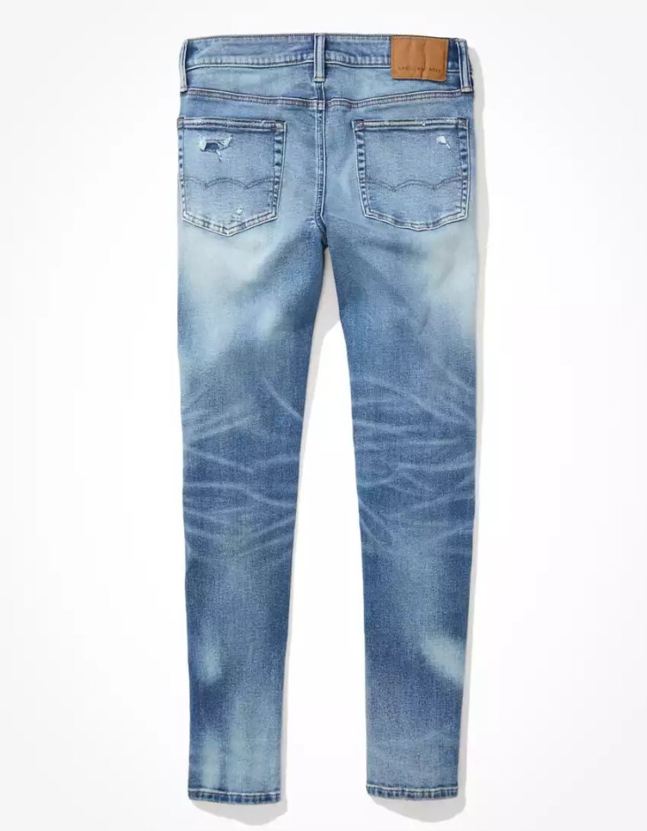 Jean American Eagle AE AirFlex 360 Ripped Mince Multicolore Homme | RSC-97130668